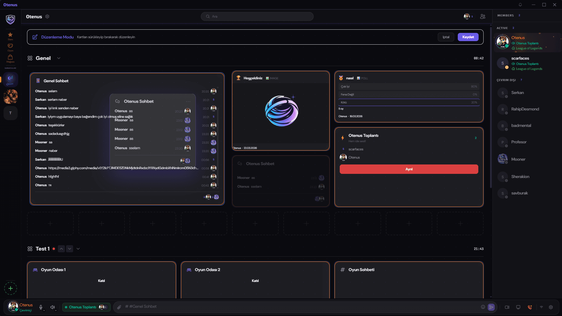 Sunucu Düzenleme Modu