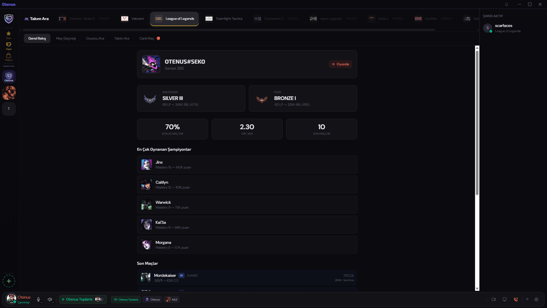 Takım Bulma İstatistikleri